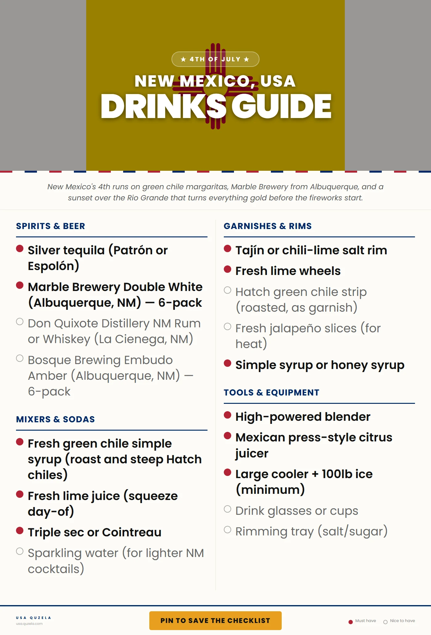 New Mexico 4th of July Drinks