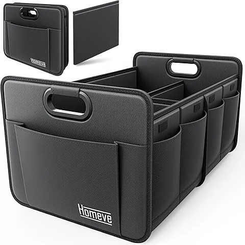 FORTEM trunk organizer with hiking gear, snacks, and supplies organized in a SUV trunk