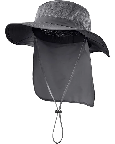 Wide brim UPF sun hat worn at a Florida spring tubing run in full sun