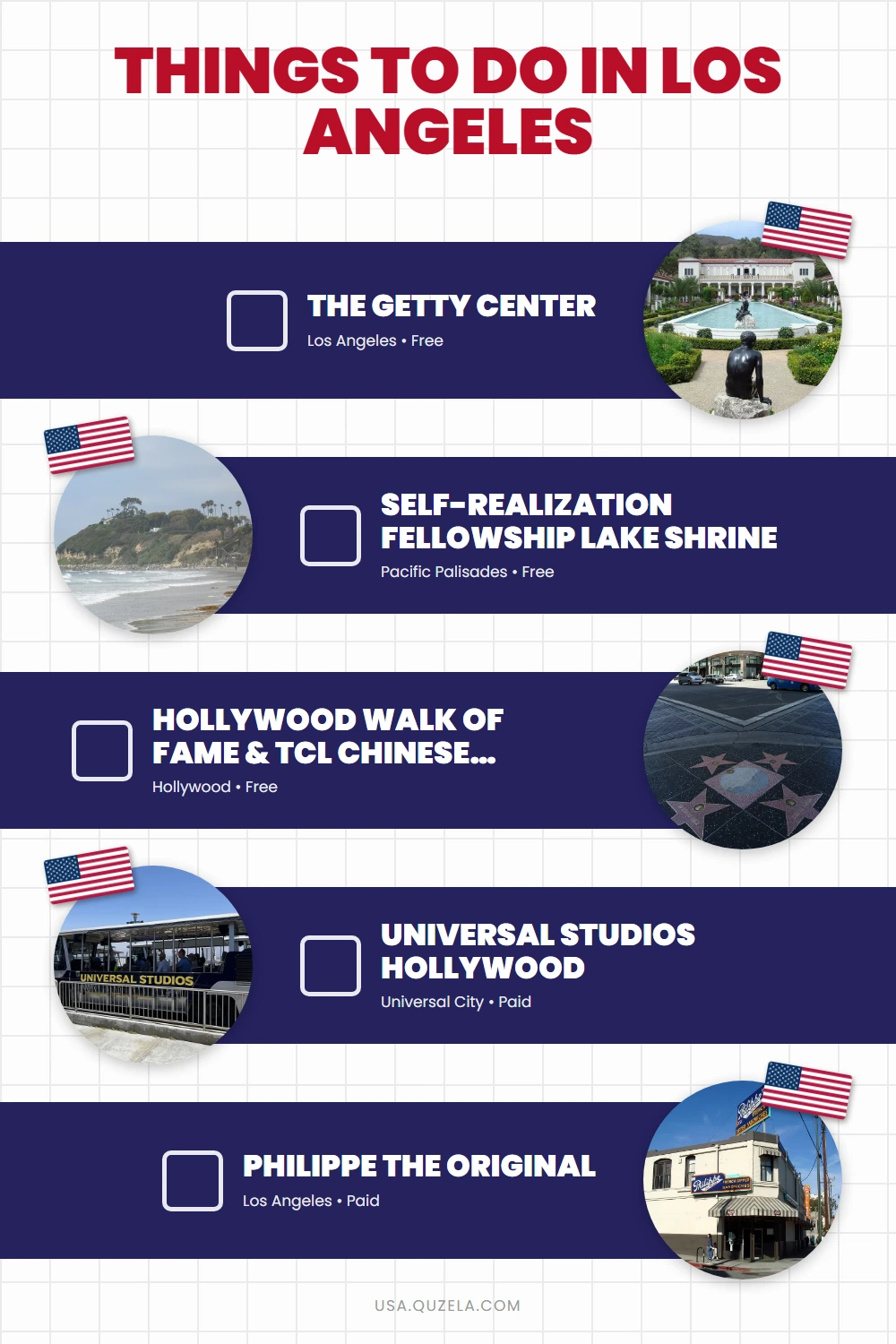 Things to Do in Los Angeles, California checklist