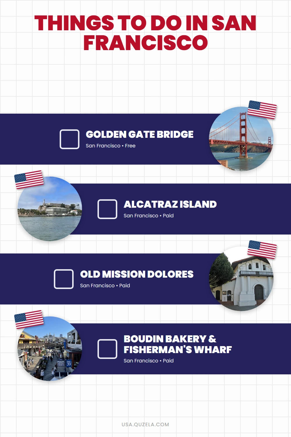 Things to Do in San Francisco, California checklist