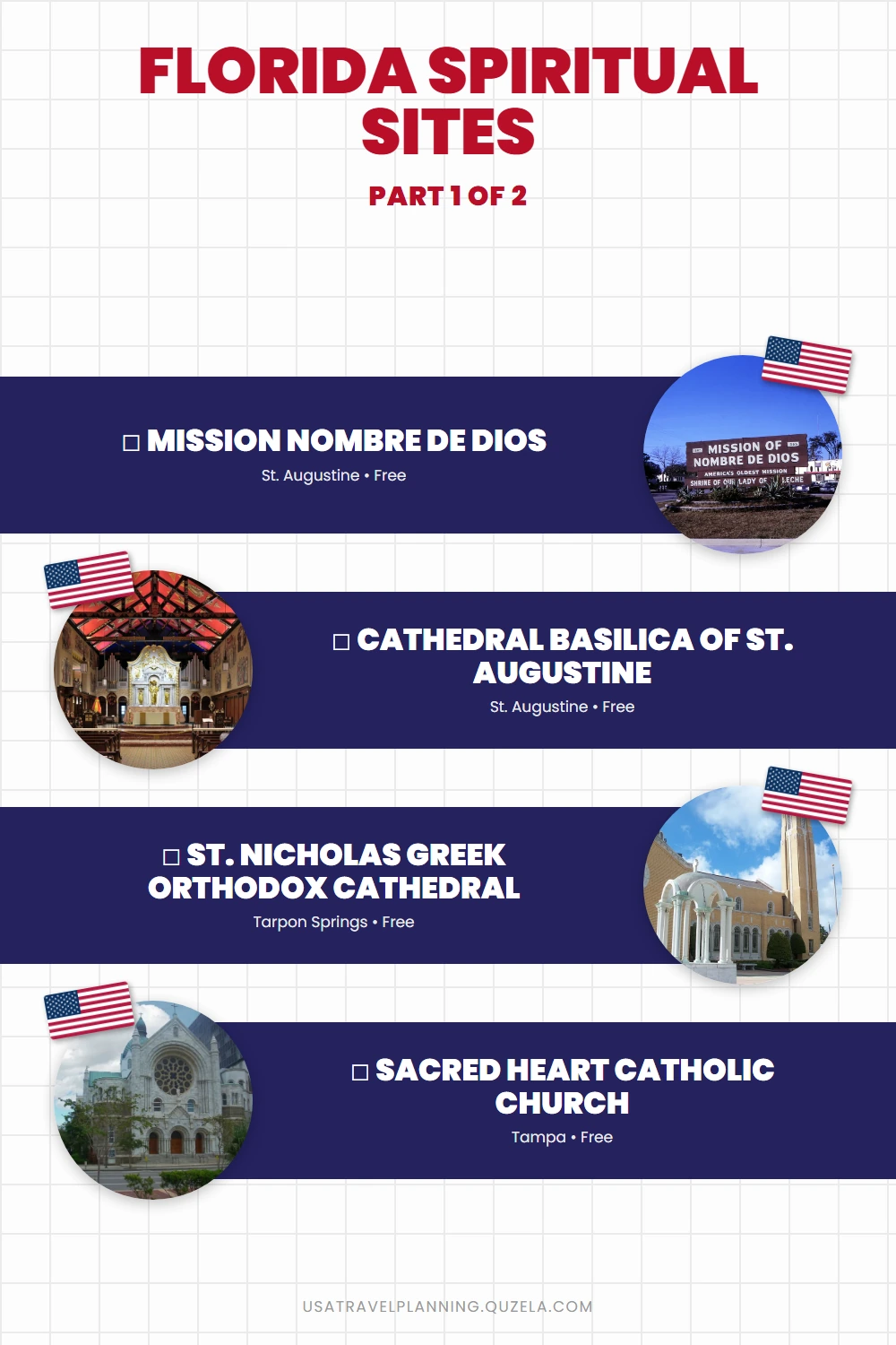 Florida Spiritual Sites: Churches, Shrines & Sacred Gardens checklist part 1