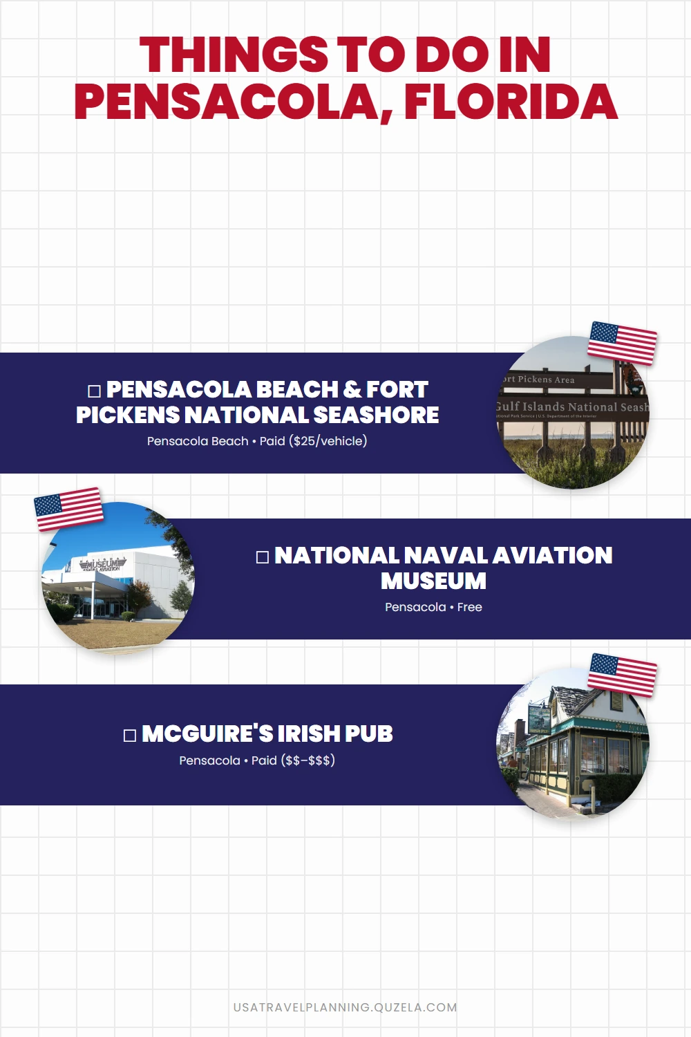 Things to Do in Pensacola, Florida checklist