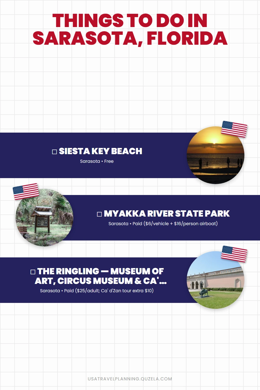 Things to Do in Sarasota, Florida checklist