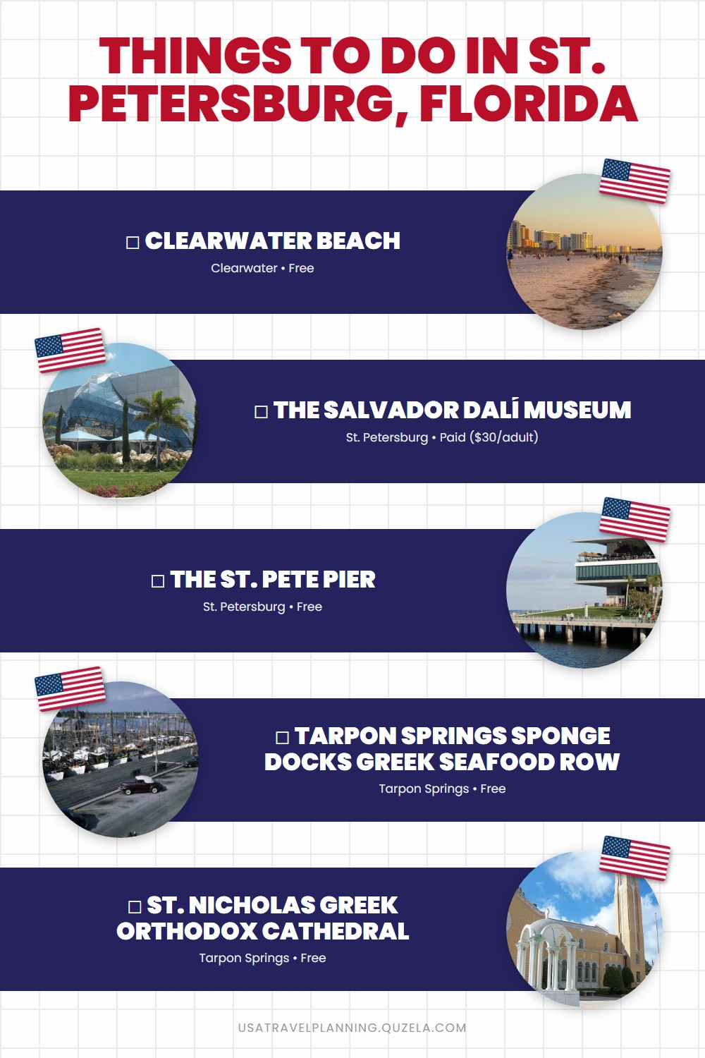 Things to Do in St. Petersburg, Florida checklist