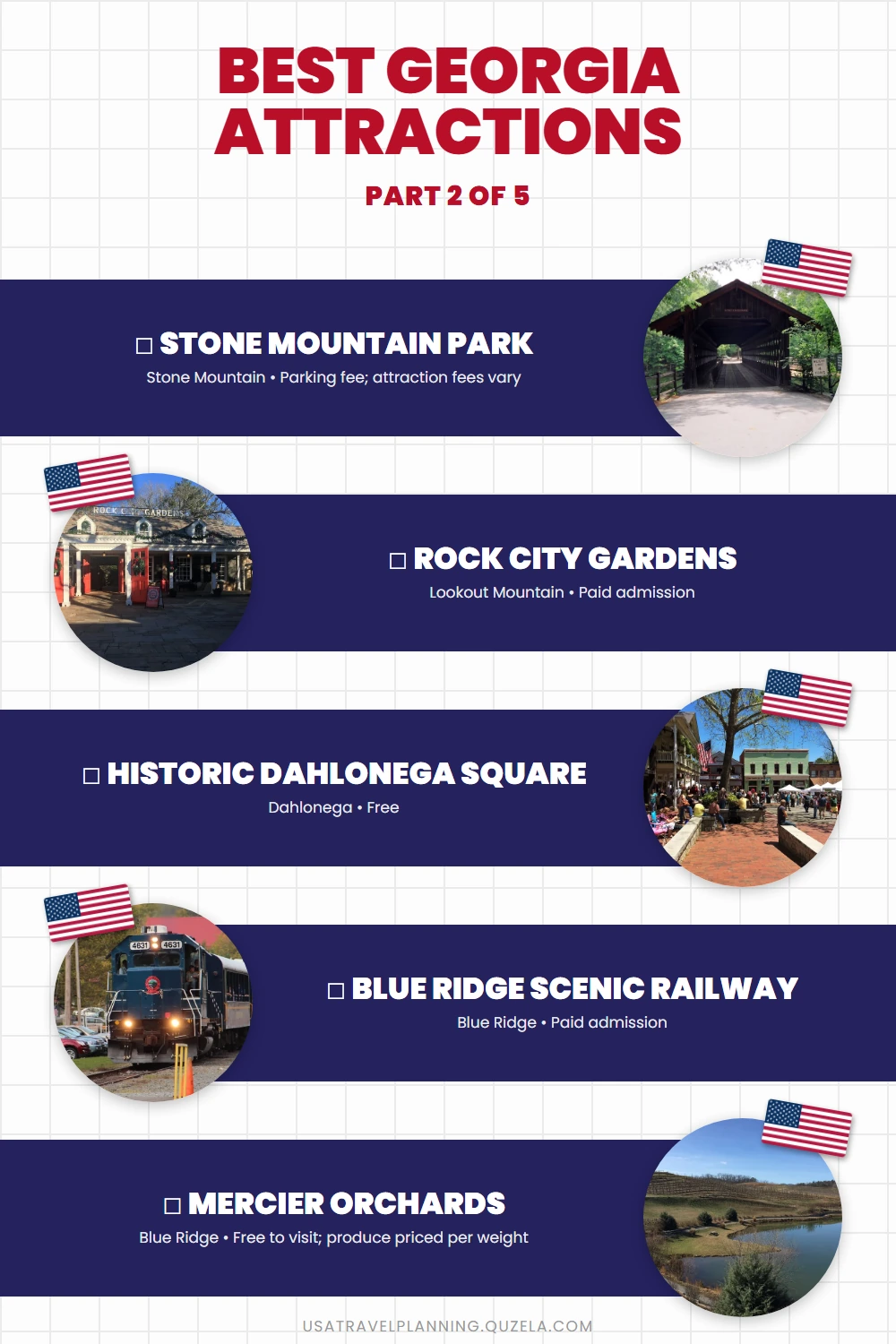 Best Georgia Attractions: Top Tourist Sites Statewide checklist part 2