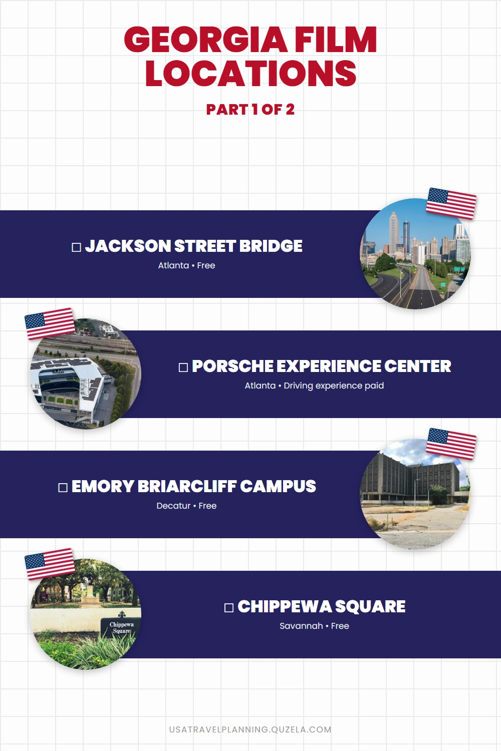 Georgia Film Locations: TV & Movie Spots You Can Visit checklist part 1