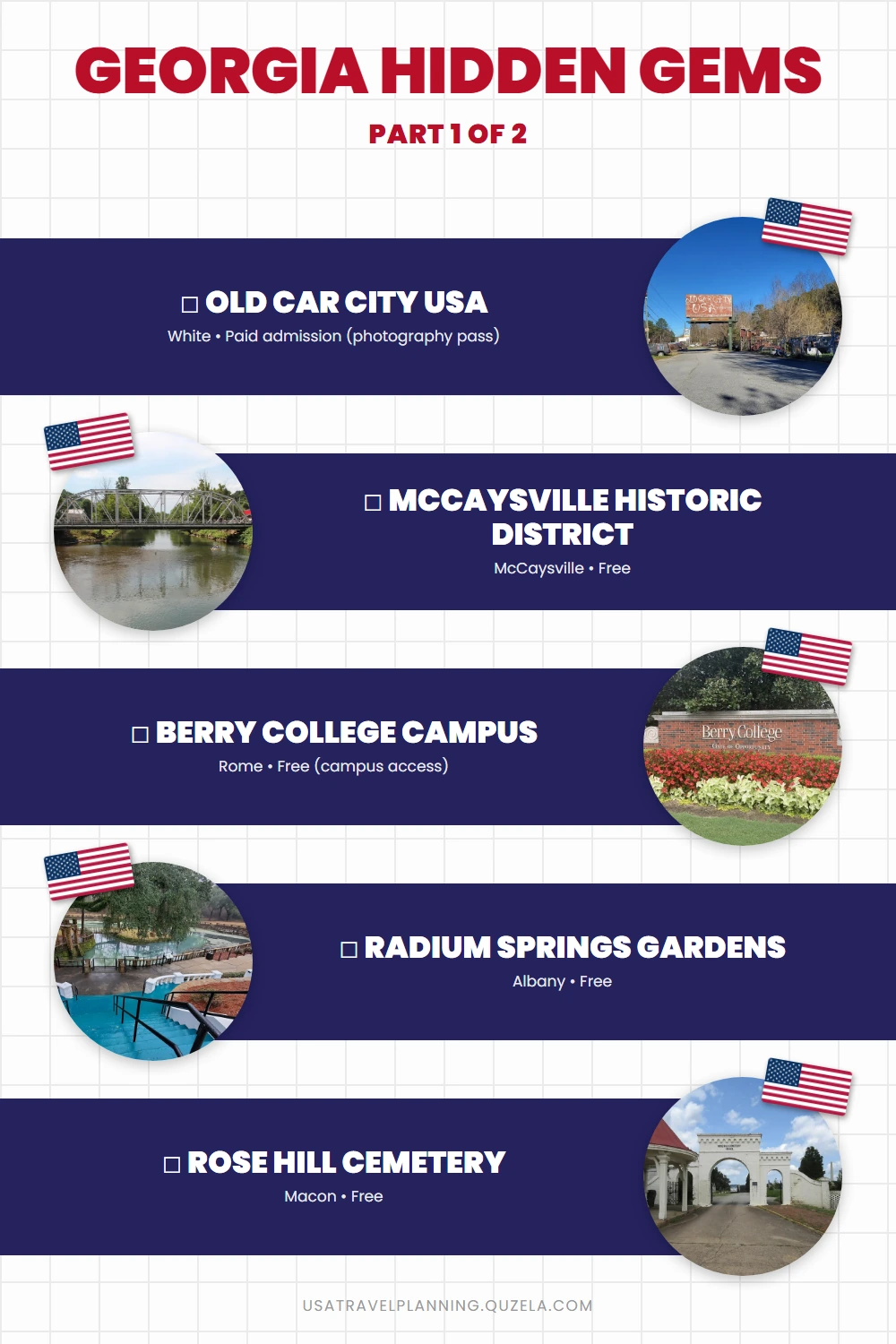 Georgia Hidden Gems: 9 Underrated Places Worth the Drive checklist part 1