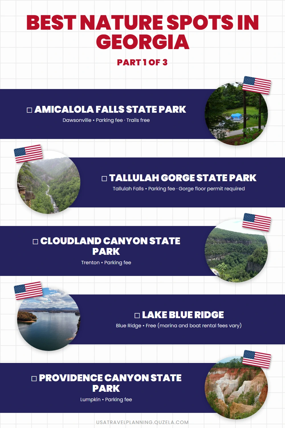 Best Nature Spots in Georgia: Mountains, Gorges & Coast checklist part 1