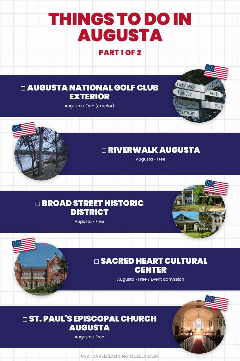 Things to Do in Augusta, Georgia: Golf, Canal & History checklist part 1