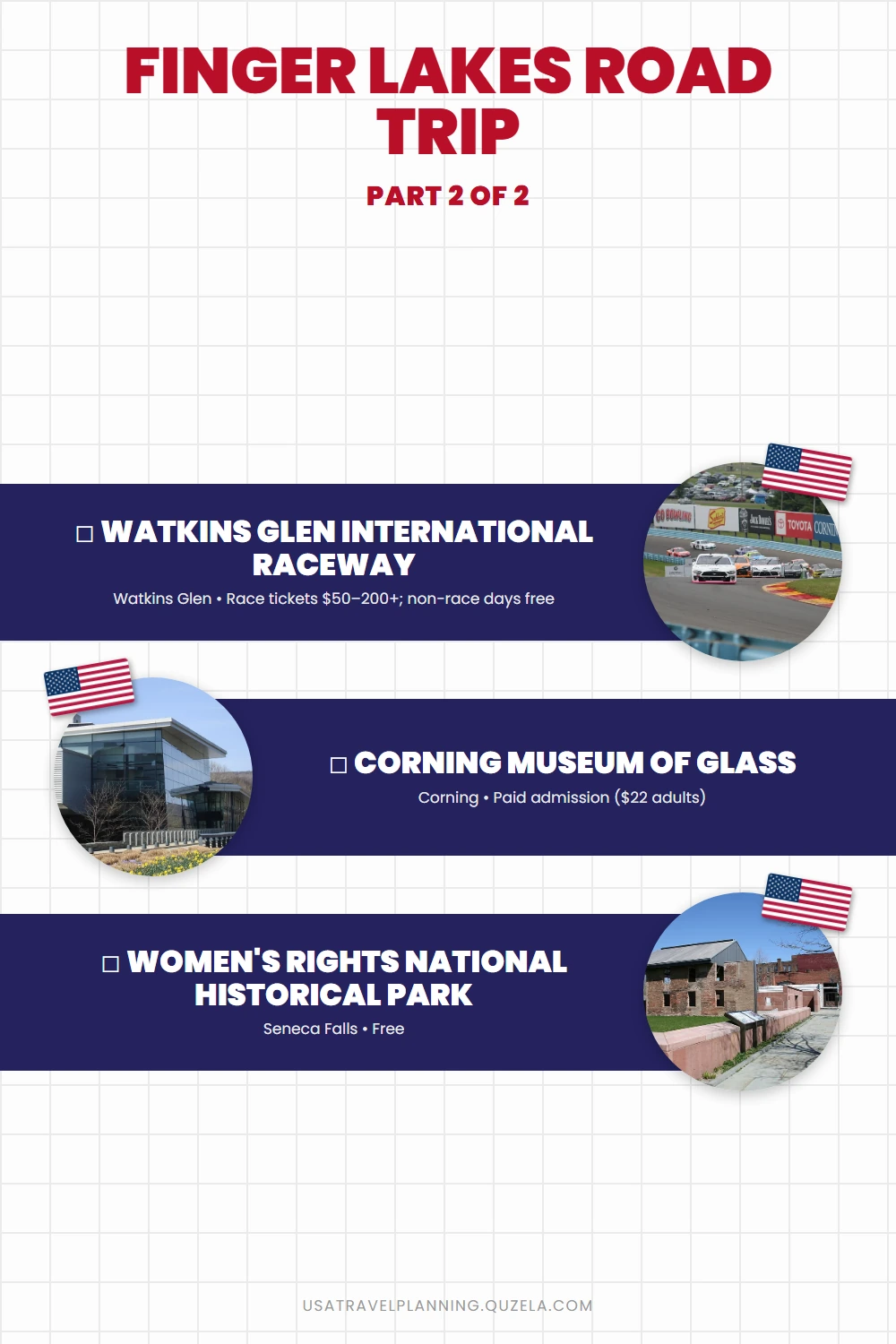 Finger Lakes Road Trip: Gorges, Waterfalls, and Wineries checklist part 2