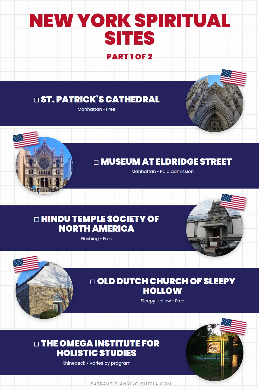 New York Spiritual Sites: Churches, Temples & Sacred Spaces checklist part 1