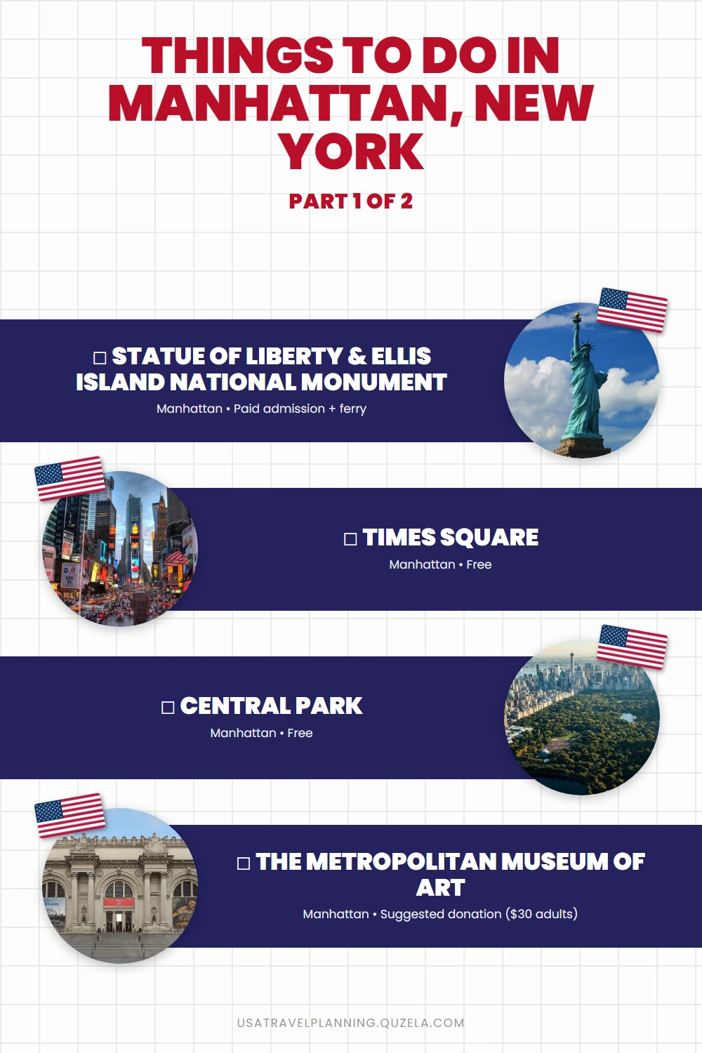 Things to Do in Manhattan, New York: Top Attractions checklist part 1