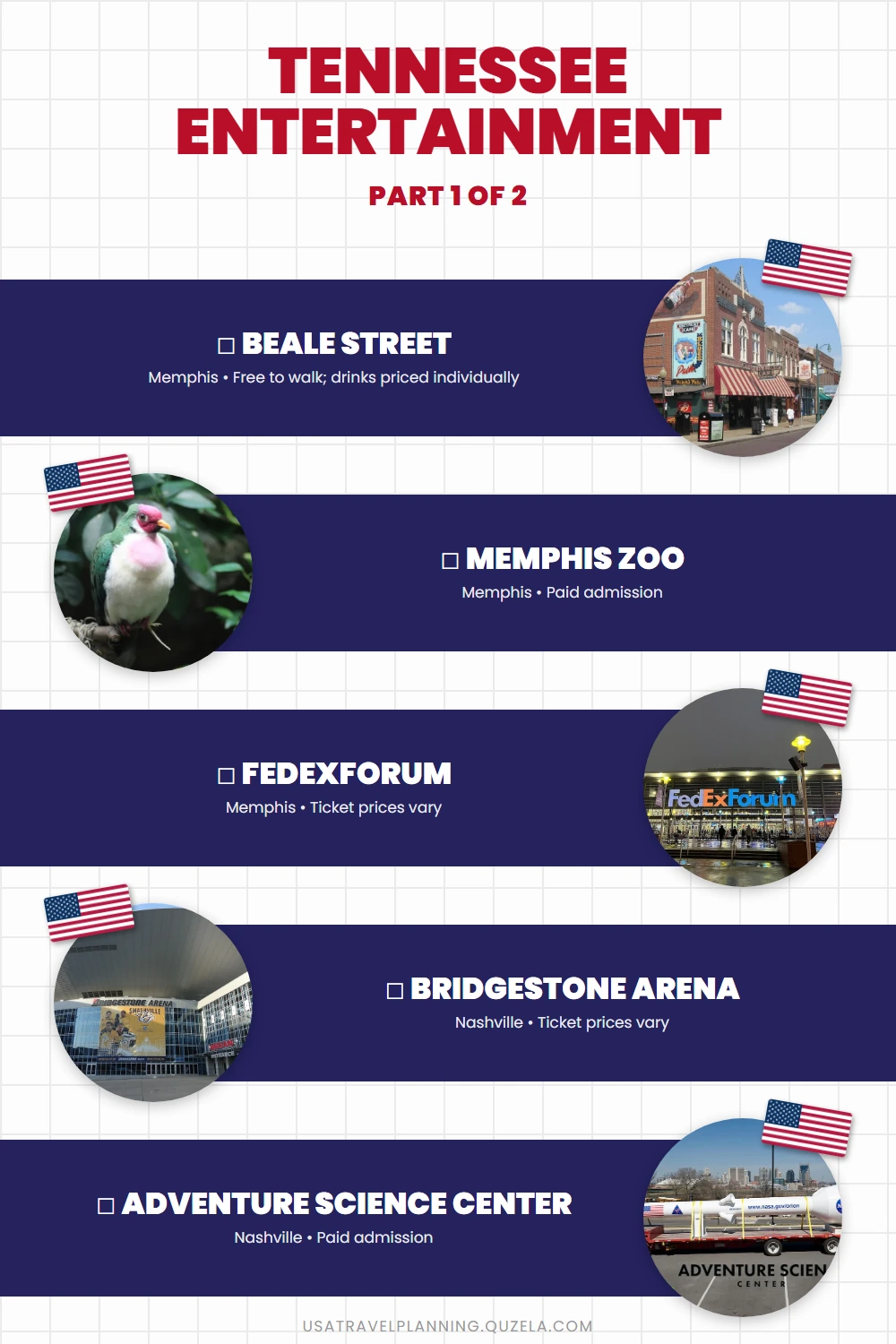 Tennessee Entertainment: Live Music, Sports & Shows checklist part 1