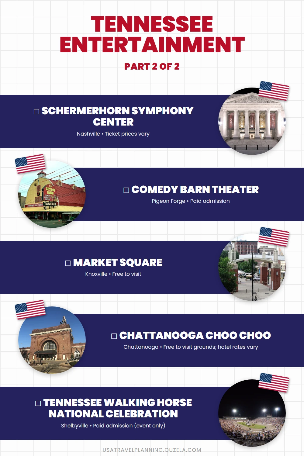 Tennessee Entertainment: Live Music, Sports & Shows checklist part 2