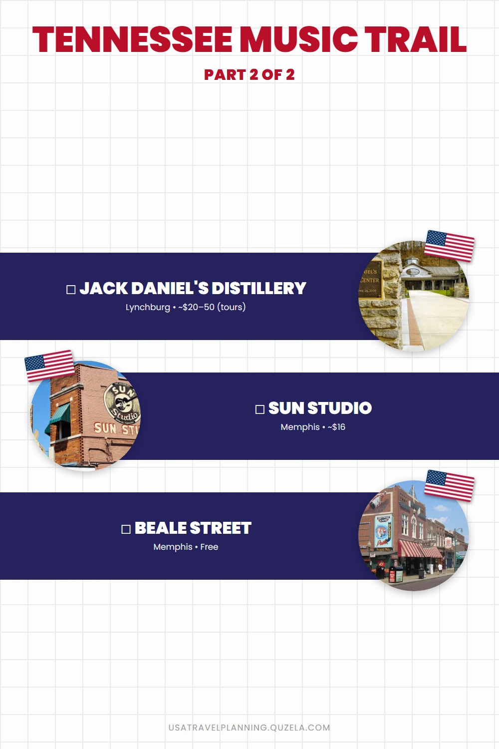 Tennessee Music Trail: Nashville to Memphis checklist part 2