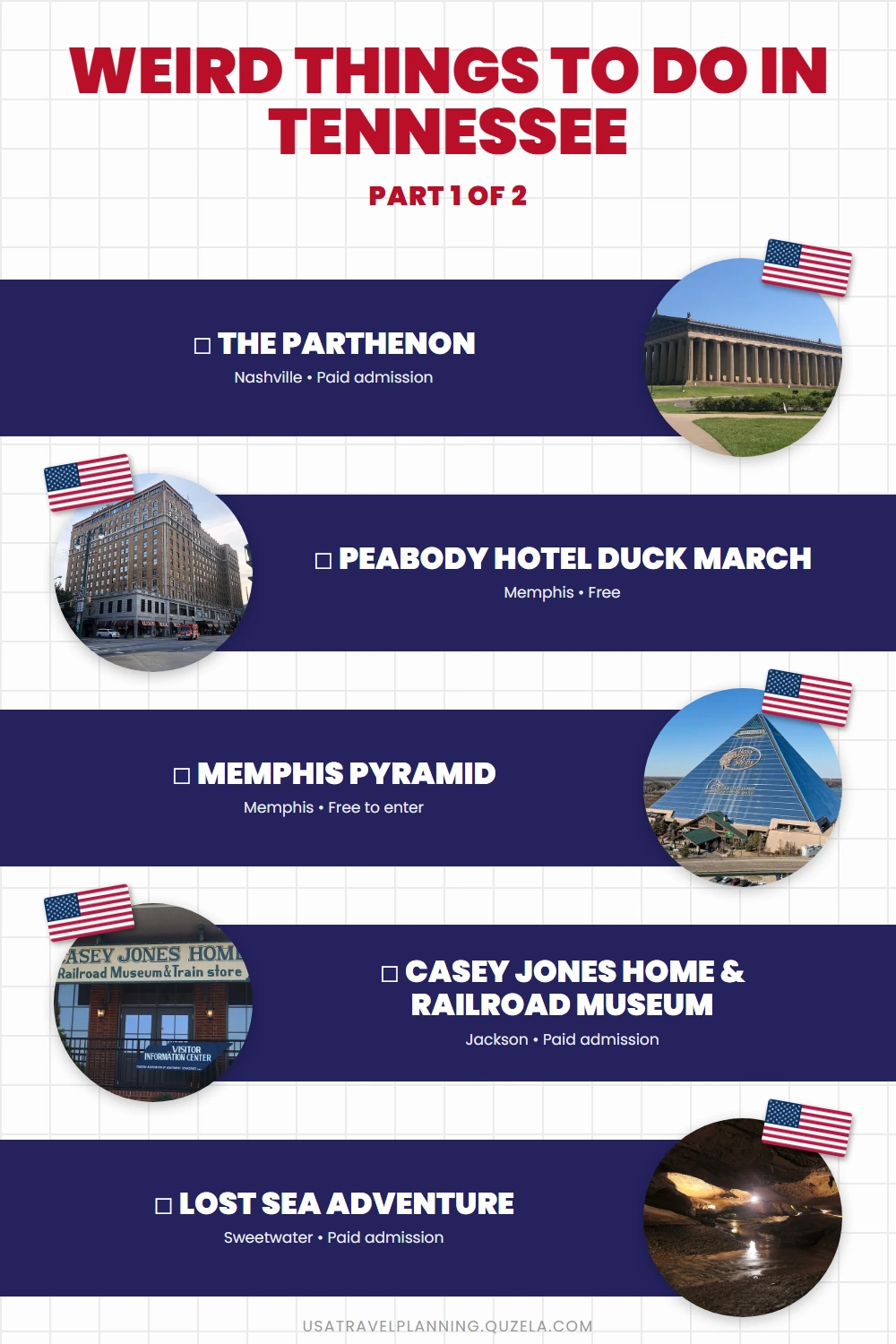 Weird Things to Do in Tennessee: Unusual Attractions checklist part 1