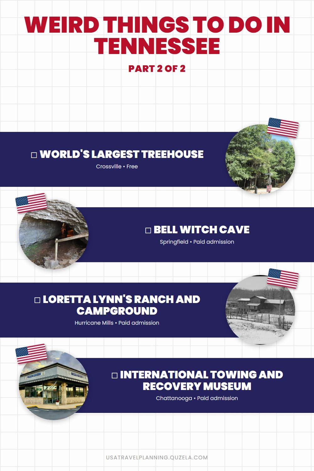Weird Things to Do in Tennessee: Unusual Attractions checklist part 2