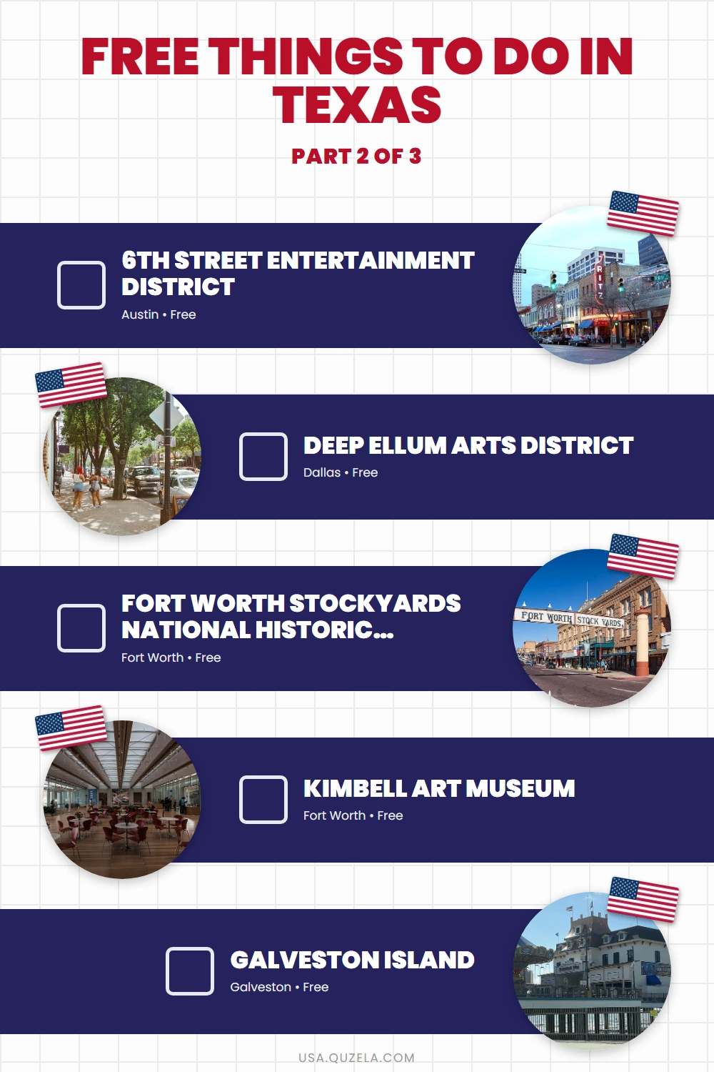 Free Things to Do in Texas: 15 No-Cost Attractions checklist part 2