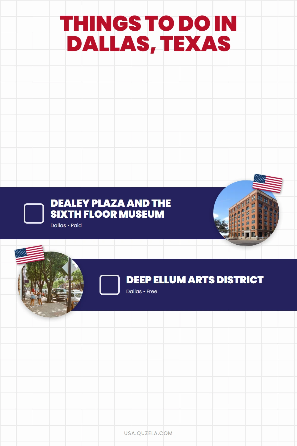 Things to Do in Dallas, Texas: History & Arts Districts checklist