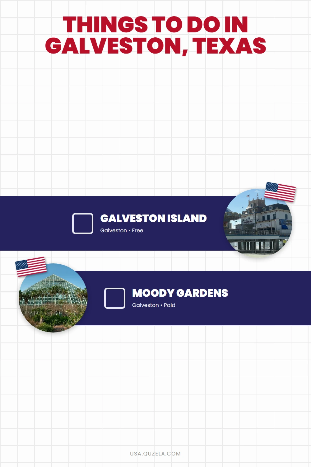 Things to Do in Galveston, Texas checklist