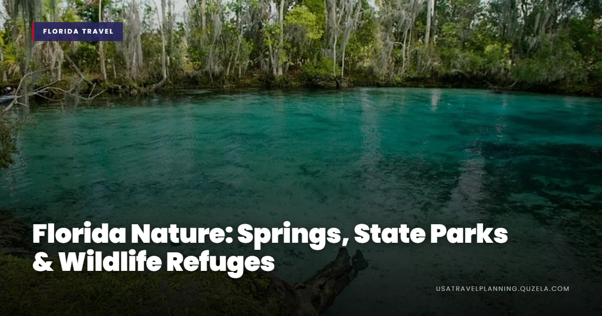 Florida Nature: Springs, State Parks & Wildlife Refuges