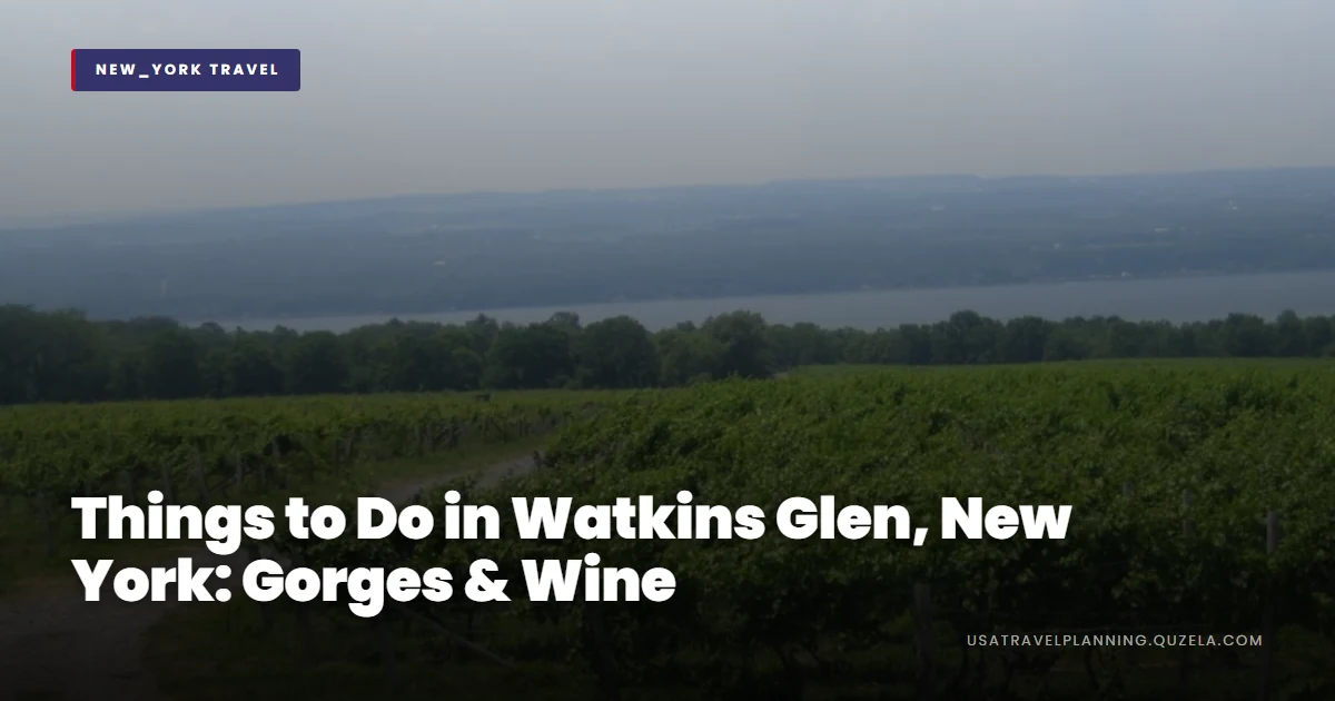 Things to Do in Watkins Glen, New York: Gorges & Wine