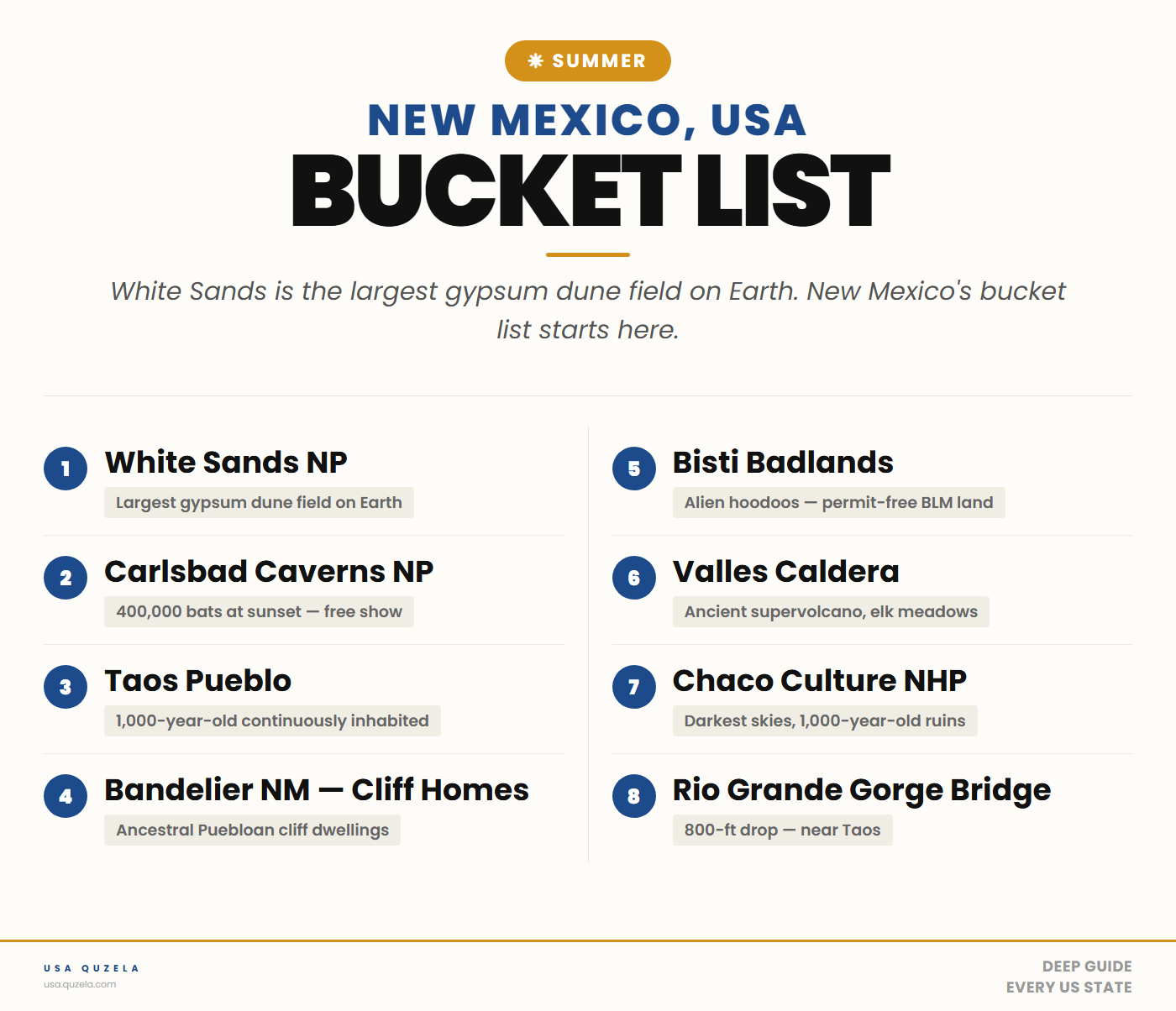 New Mexico Summer Bucket List
