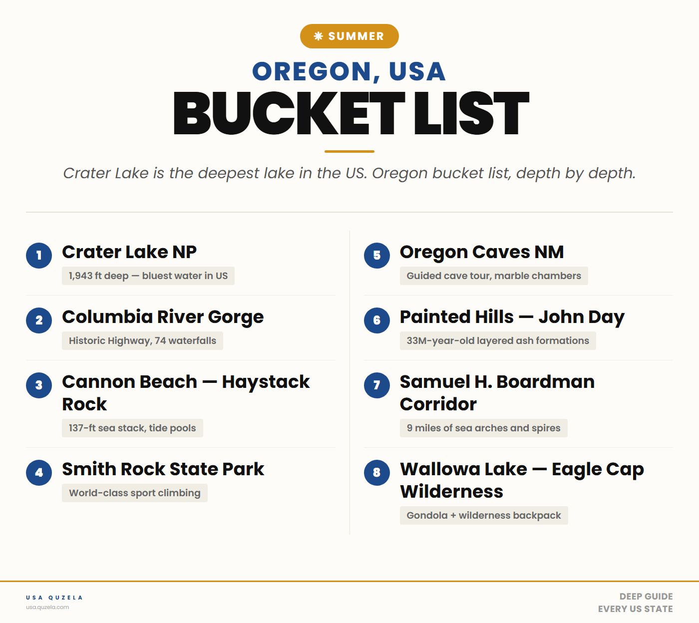 Oregon Summer Bucket List